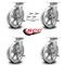 Service Caster 8 Inch V Groove Semi Steel Caster Set with Roller Bearings and Brake/Swivel Lock SCC-30CS820-VGR-TLB-BSL-4 - alternate 4